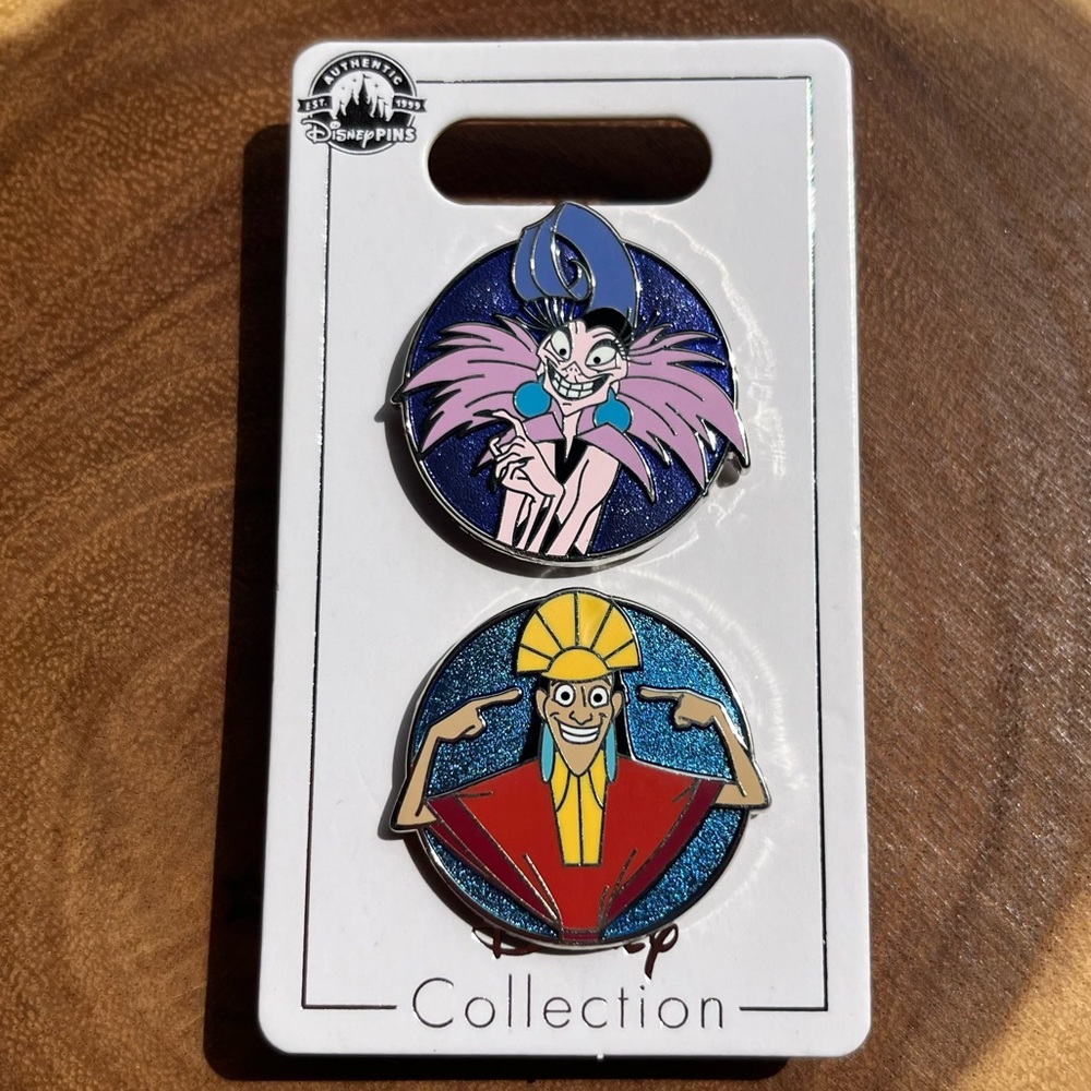 Disney Parks Pin Emperor's New Groove Yzma & Kuzco 2 Trading Pins Set